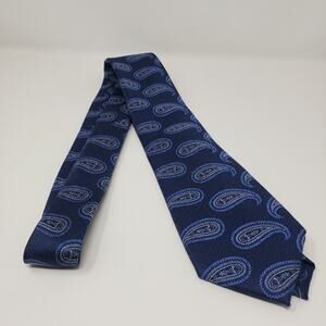 Saddlebred Blue Braston Paisley classic Tie  Excellent condition